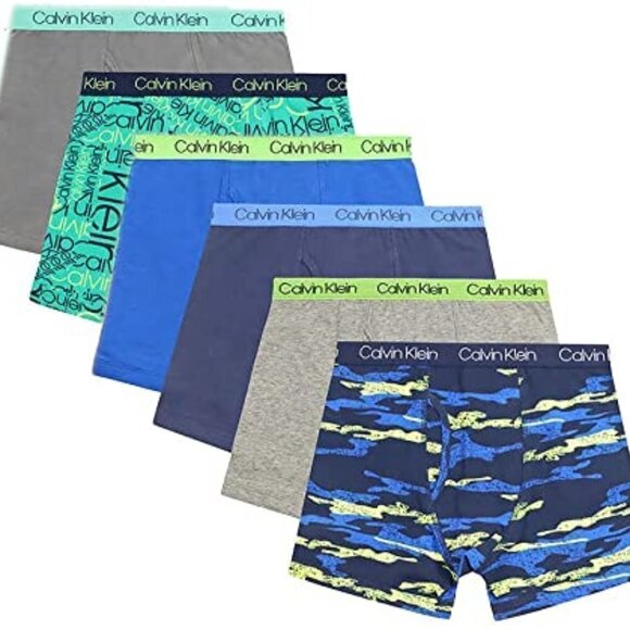 NWT - Calvin Klein Youth Boxer Brief, 6-pack - Size S - Picture 2 of 3